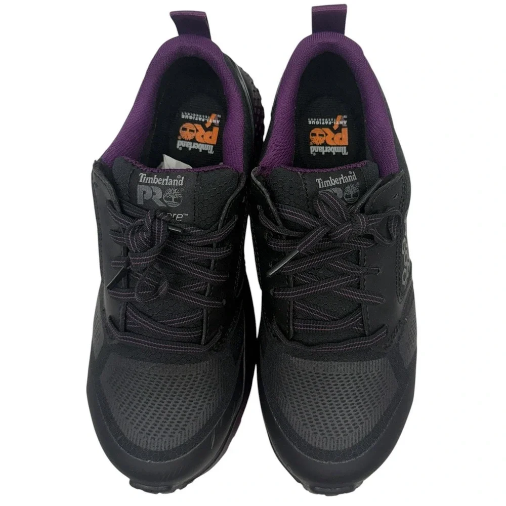 Timberland PRO Reaxion Women's‎ 8.5 Composite Toe Work Shoes Black Purple New